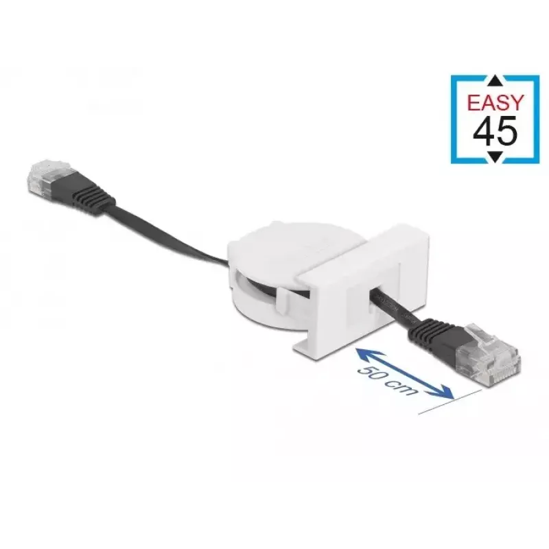 Netwerk-invoerkabel DeLOCK Easy 45 module RJ45 Cat.5e zwart