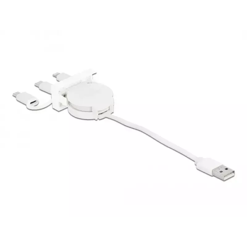 DeLOCK Easy 45 module USB 2.0 3-in-1 intrekbare kabel 0,5 m