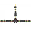 Delock 86917 Outdoor-kabelconnector, T-vorm, 3-pins, IP68, schroeftype, zwart