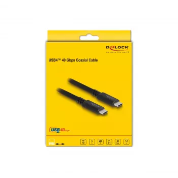 DeLOCK USB4 40 Gbit/s coaxkabel 1,2 m USB PD 3.1 240 W