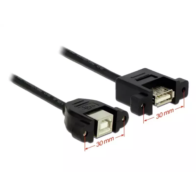 USB-kabel DeLOCK 1 m USB 2.0-A/USB 2.0-B zwart