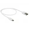 USB-kabel DeLOCK 84806 USB 2.0 0,5 m USB A Micro-USB B wit