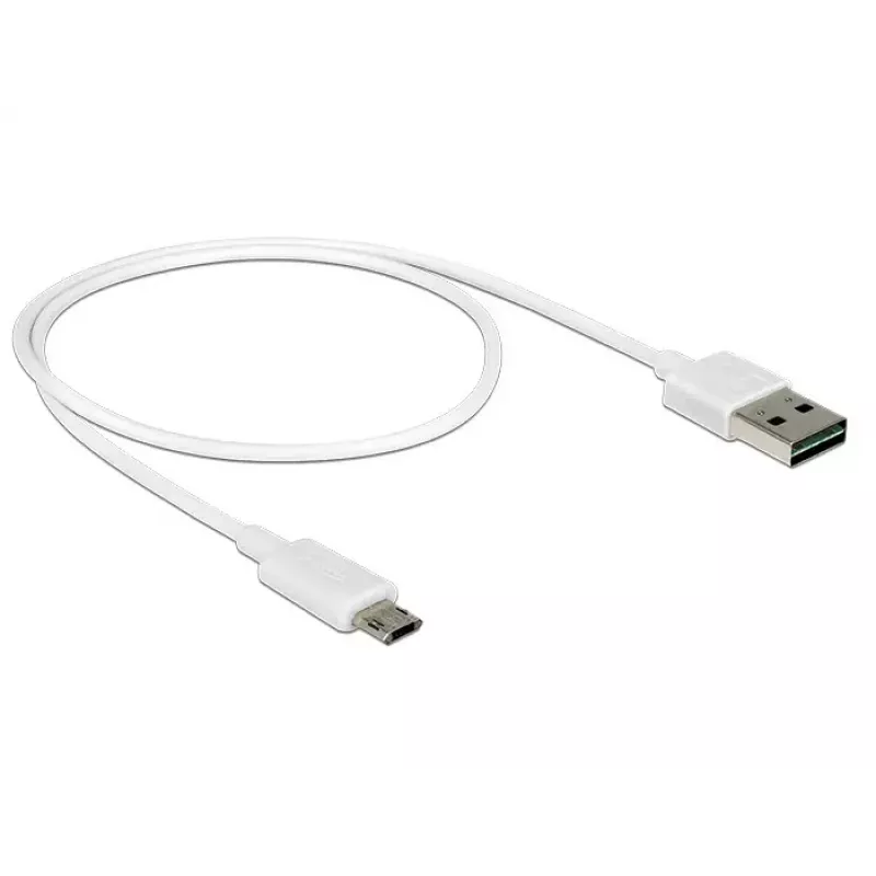 USB-kabel DeLOCK 84806 USB 2.0 0,5 m USB A Micro-USB B wit