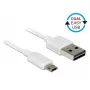 USB-kabel DeLOCK 84806 USB 2.0 0,5 m USB A Micro-USB B wit