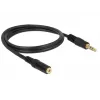 Audiokabel 3,5mm M-F DeLOCK 83764 1m zwart