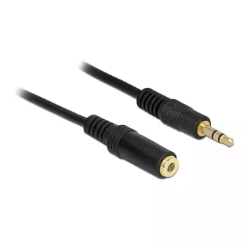 Audiokabel 3,5mm M-F DeLOCK 83764 1m zwart