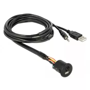 USB-kabel DeLOCK 85718 1,5 m USB A zwart