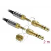 Audiokabel 3,5 mm DeLOCK 85786 2 m zwart grijs