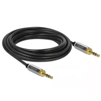Audiokabel DeLOCK 85788 5m 3,5mm zwart grijs
