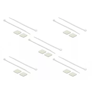 Kabelbinderhouder DeLOCK 18677 wit nylon 10 stuks