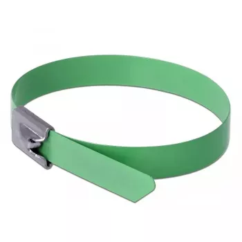 Kabelbinder DeLOCK 18808 staal groen 10 stuks