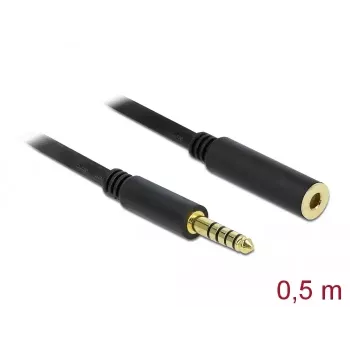 Audiokabel DeLOCK 85795 0,5 m 4,4 mm zwart