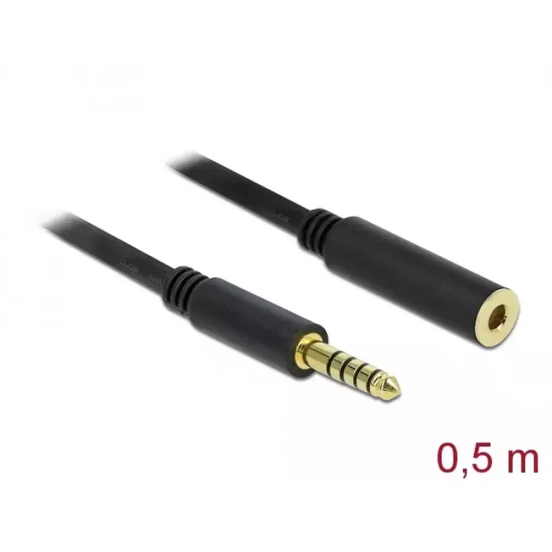 Audiokabel DeLOCK 85795 0,5 m 4,4 mm zwart