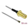 Coaxkabel DeLOCK 90399 0,5 m SMA MHF zwart goud grijs