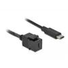 Keystone-module DeLOCK 86398 plat zwart USB-C