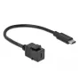 Keystone-module DeLOCK 86398 plat zwart USB-C