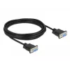 Seriële kabel DeLOCK 86607 zwart 5 m RS-232 Sub-D9