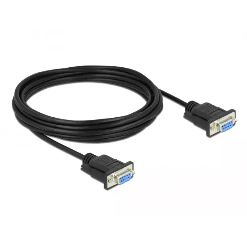 Seriële kabel DeLOCK 86607 zwart 5 m RS-232 Sub-D9