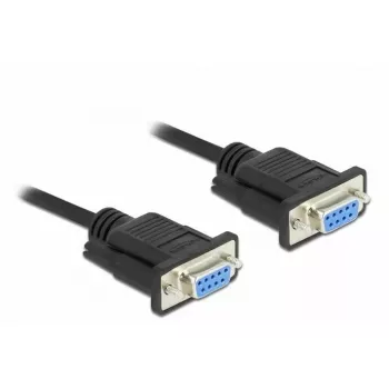 Seriële kabel DeLOCK 86607 zwart 5 m RS-232 Sub-D9