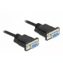 Seriële kabel DeLOCK 86607 zwart 5 m RS-232 Sub-D9