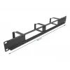 Kabelmanagementpaneel DeLOCK 19 inch 66657 zwart 1U met 2 openingen en 3 haken