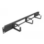 Kabelmanagementpaneel DeLOCK 19 inch 66657 zwart 1U met 2 openingen en 3 haken