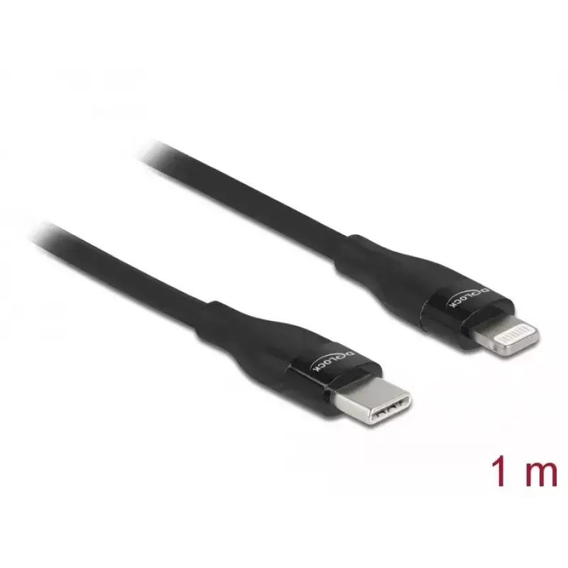 Data- en oplaadkabel USB Type-C naar Lightning DeLOCK 86637