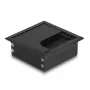 Kabeldoorvoer DELOCK 66855 voor bureau, zwart, 80×80×28 mm, 1 stuk