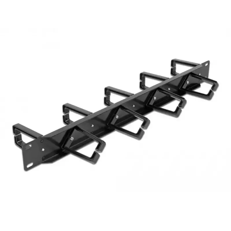 Kabelmanagementpaneel DeLOCK 19 inch 1U zwart met 9 haken
