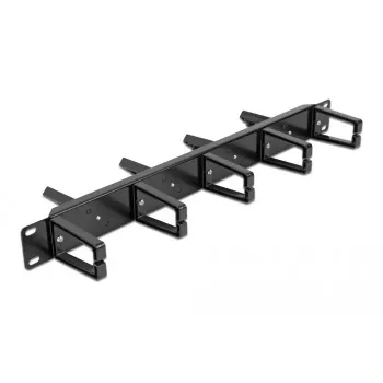 Kabelmanagementpaneel DeLOCK 19 inch 1U zwart met 9 haken