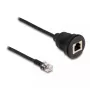 DeLOCK kabel RJ12-stekker naar RJ12-bus 30 cm zwart