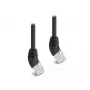 Netwerkkabel DeLOCK RJ45 Cat.6A S/FTP 45° haaks 0,25 m zwart