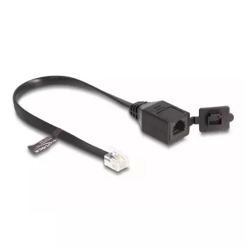 DeLOCK kabel RJ12-stekker naar RJ12-bus 20 cm zwart