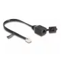 DeLOCK kabel RJ12-stekker naar RJ12-bus 20 cm zwart
