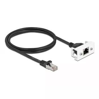 DeLOCK netwerk-verlengkabel Cat.6A 1 m zwart S/FTP RJ45