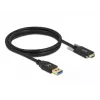 USB-kabel DeLOCK 84017 1,5 m USB 3.2 Gen 1 USB A USB C zwart