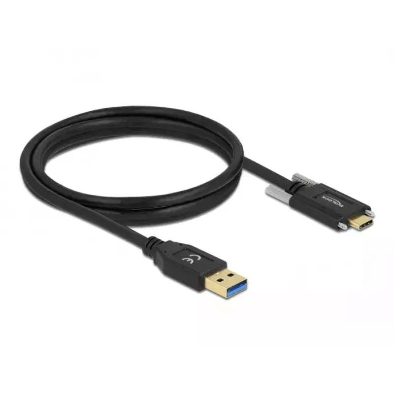 USB-kabel DeLOCK 84017 1,5 m USB 3.2 Gen 1 USB A USB C zwart