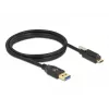 USB-kabel DeLOCK 84028 1,5 m USB 3.2 Gen 1 USB A USB C zwart