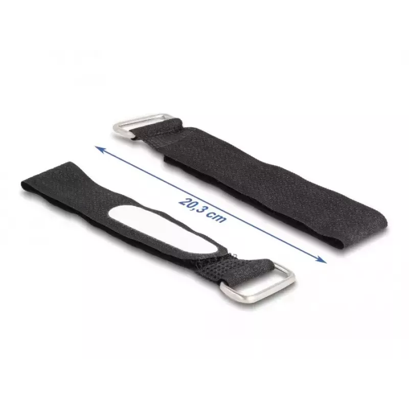 Klittenbandkabelbinder DeLOCK 203x20mm zwart 5 stuks