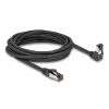 Netwerkkabel DeLOCK RJ45 Cat.8.1 90° naar beneden haaks / recht 5 m zwart