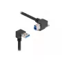 DeLOCK USB-kabel 80481 90° Type-A stekker op Type-B stekker 1 m zwart
