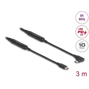 USB-kabel DeLOCK 81195 3m USB C zwart 10 Gbit/s