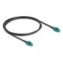 Coaxkabel DELOCK 90680 — 1 m, HSD Z naar HSD Z, zwart/blauw