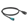 Coaxkabel DELOCK 90703 — HSD Z naar USB A, 1 m, zwart/blauw