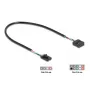 Interne USB-kabel DELOCK 83025 — USB 2.0 4-pin op 10-pin, 0,03 m, zwart