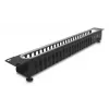 Kabelmanagementpaneel DELOCK 67277 — staal, zwart, 1HE rackaccessoire