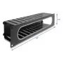 Kabelmanagementblende DELOCK 67279 — 2U stalen rackaccessoire, zwart, opening met kantbescherming