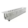 Kabelmanagementpaneel DELOCK 67280 — 19 inch 2U stalen rackpaneel met opening, grijs