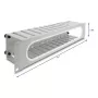 Kabelmanagementpaneel DELOCK 67280 — 19 inch 2U stalen rackpaneel met opening, grijs