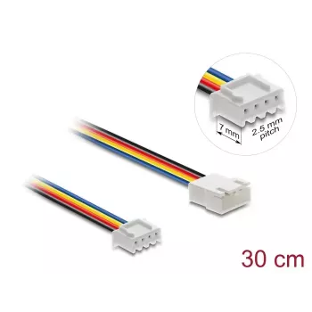 Kabelverlenging DELOCK 90868 voor computerkoelsystemen, PVC-mantel, 1,3 mm diameter, meerkleurig